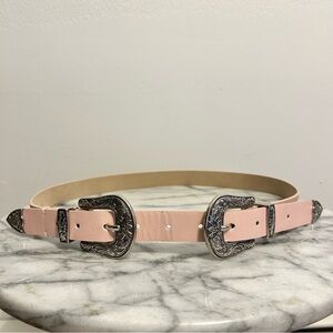 Pink Double Buckle Belt